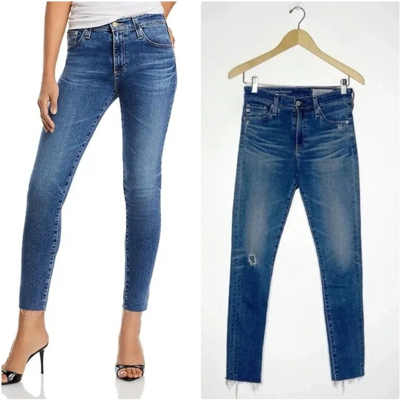 AG Adriano Goldschmied The Farrah High Rise Skinny Ankle Jeans Size 25 - Picture 1 of 10